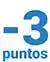 pérdida de 3 puntos